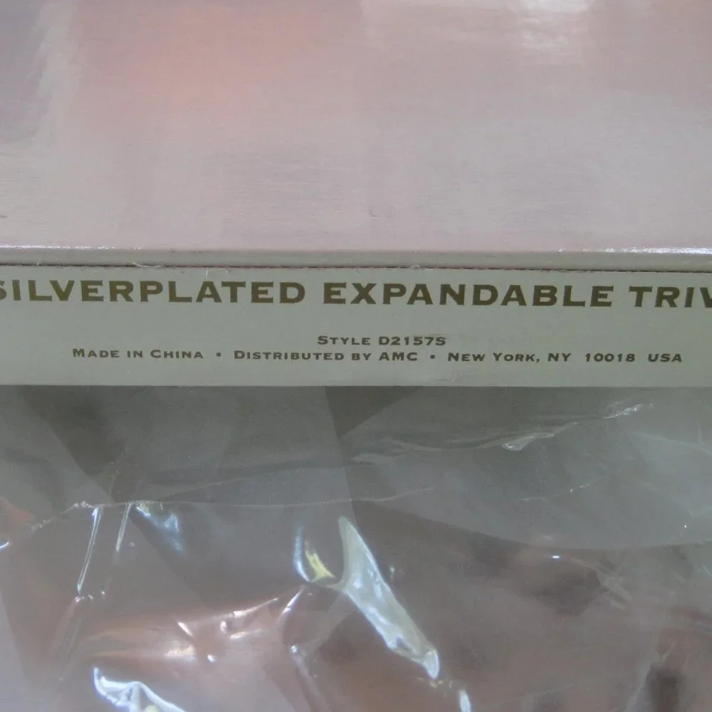 New Timeless Treasures Silver Plated Expandable Trivet
